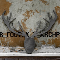 настенные рога с головой №3 <лось национального достояния> фанера-винтажный серый от ARCHPOLE в Москве