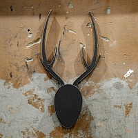 настенные рога с головой №5 <олень хэви-метал> фанера-винтажный белый от ARCHPOLE в Москве