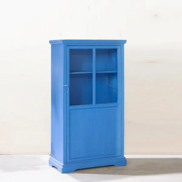 картинка В НАЛИЧИИ артефакт старинный сервант 750х410 h 1450 мм цвет - голубой арт.18686 от ARCHPOLE