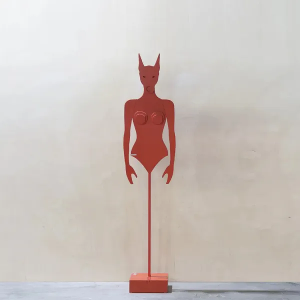 картинка В НАЛИЧИИ арт вешалка Крошка Доберман h 1920 мм / красный, арт. 18583 от ARCHPOLE