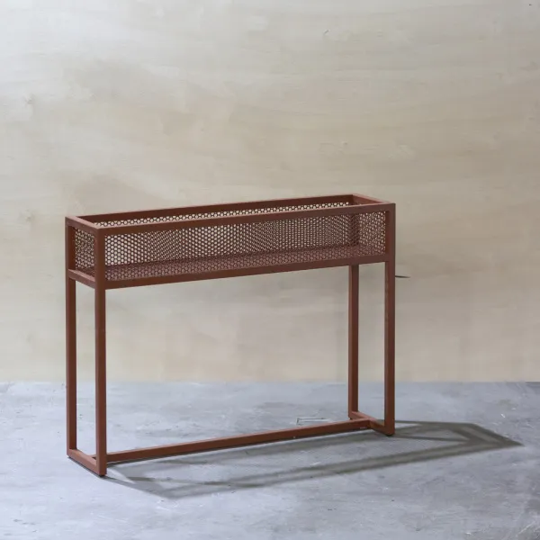 картинка В НАЛИЧИИ консоль <Решето>  (800х200 высота 600мм , металл RAL 3011) арт. 18559 от ARCHPOLE