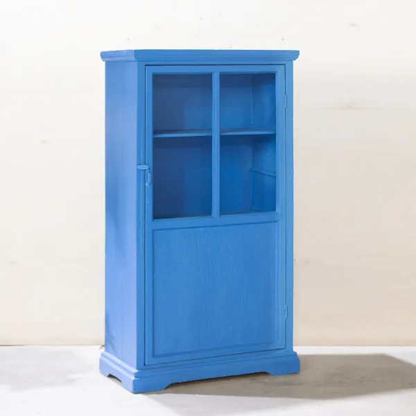 картинка В НАЛИЧИИ артефакт старинный сервант 750х410 h 1450 мм цвет - голубой арт.18686 от ARCHPOLE