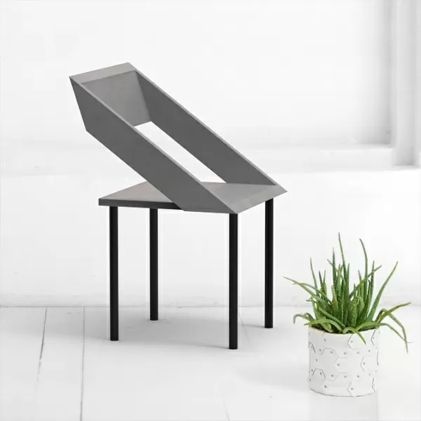 картинка Стул Чайка из микроцемента в сером цвете от ARCHPOLE