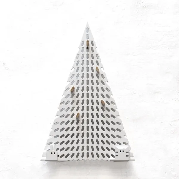 картинка В НАЛИЧИИ ключница <Ёлочка> фанера - белая арт. 18722 от ARCHPOLE