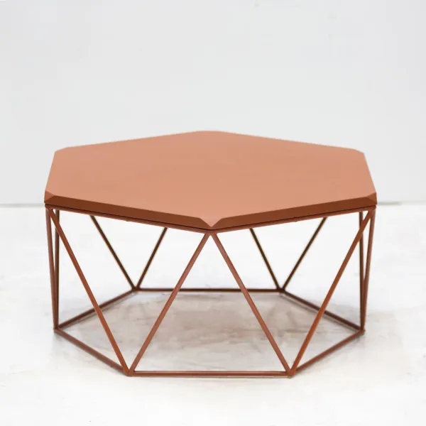 картинка В НАЛИЧИИ из экспозиции стол журнальный  Гексагон теракотовый арт. 18769 от ARCHPOLE
