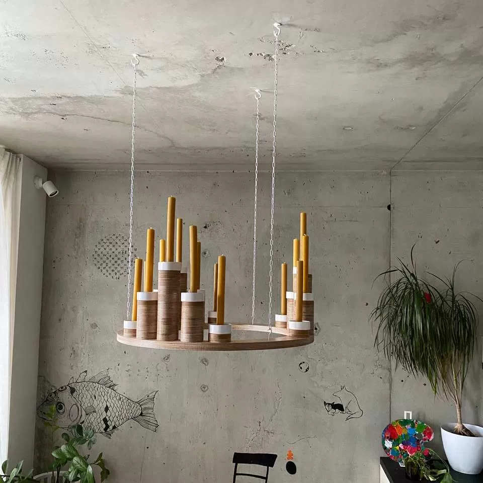 картинка люстра с 15ю свечами дерево от ARCHPOLE