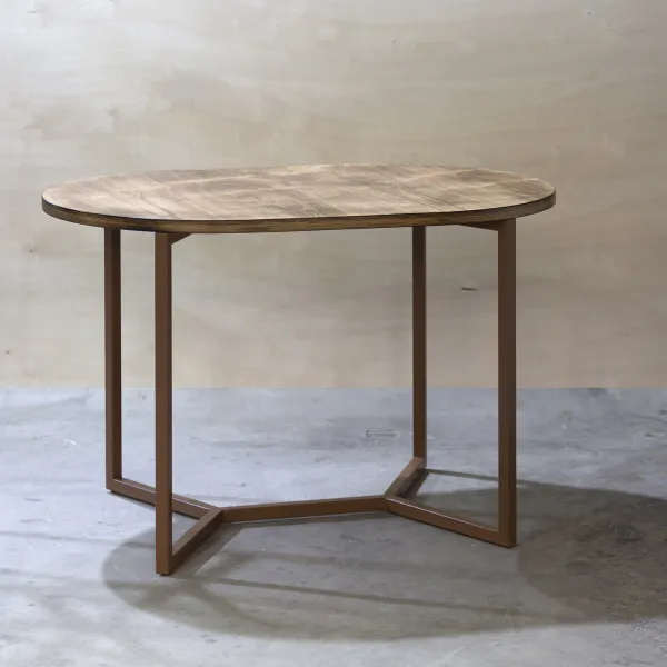 картинка В НАЛИЧИИ стол Овале 1200х800 h 750 мм, фанера жжение, металл коричневый, арт. 18570 от ARCHPOLE