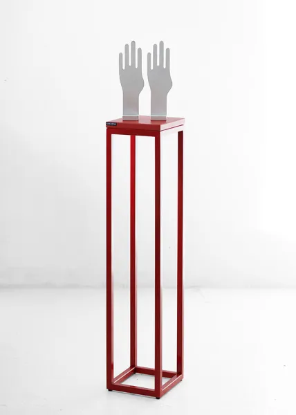 тумба <Минимализм> 200x200 h 900мм красная RAL3020 id.18853