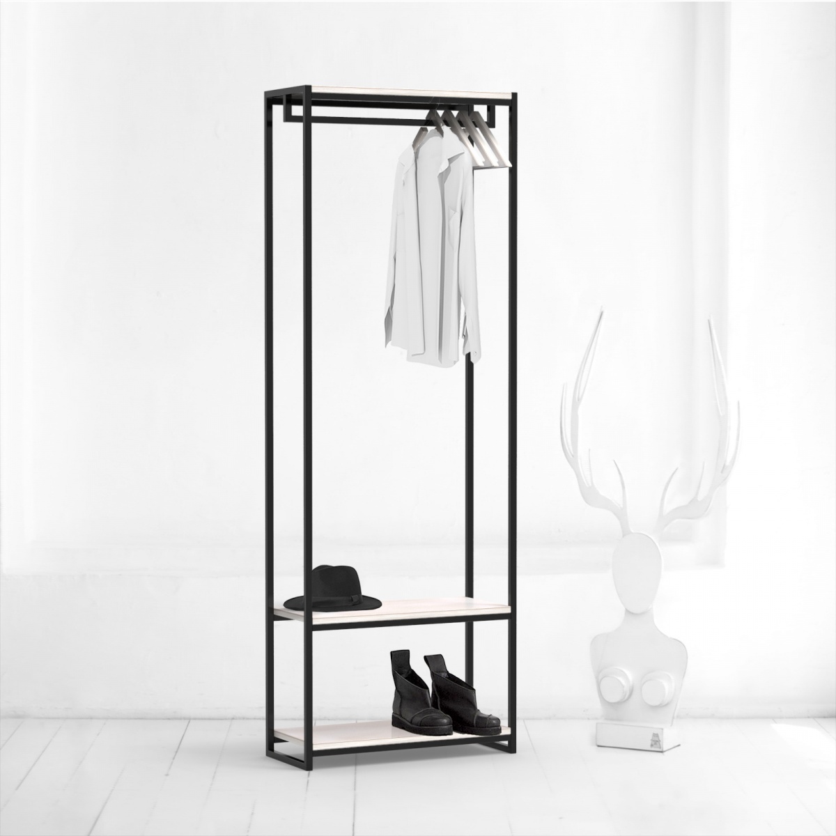 картинка гардеробный модуль <минимализм> фанера-винтажный белый от ARCHPOLE