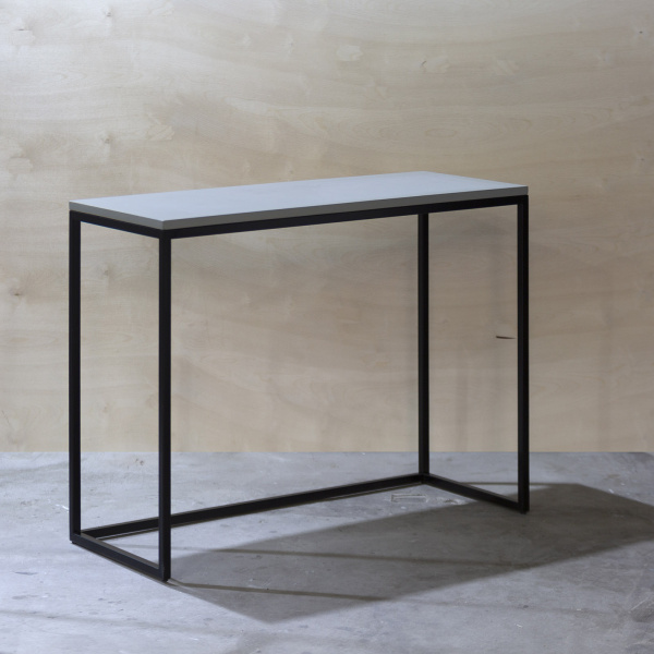 картинка В НАЛИЧИИ Консоль Стройняшка  ( 1000х400 h 750мм фанера винтажный серый, металл черный) арт. 18563 от ARCHPOLE