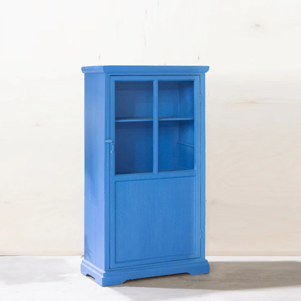 картинка В НАЛИЧИИ артефакт старинный сервант 750х410 h 1450 мм цвет - голубой арт.18686 от ARCHPOLE