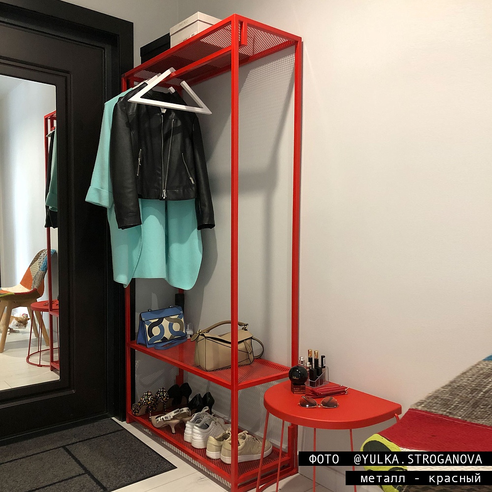 картинка гардеробный модуль <решето> красный от ARCHPOLE