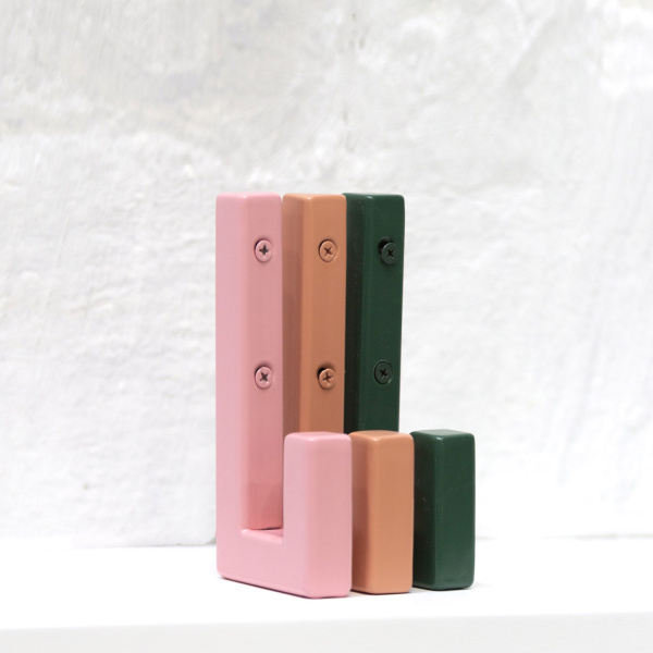 картинка В НАЛИЧИИ набор крючок Тетрис 1 розовый/теракотовый/хвойный можно по одному купитьарт. 18740 от ARCHPOLE