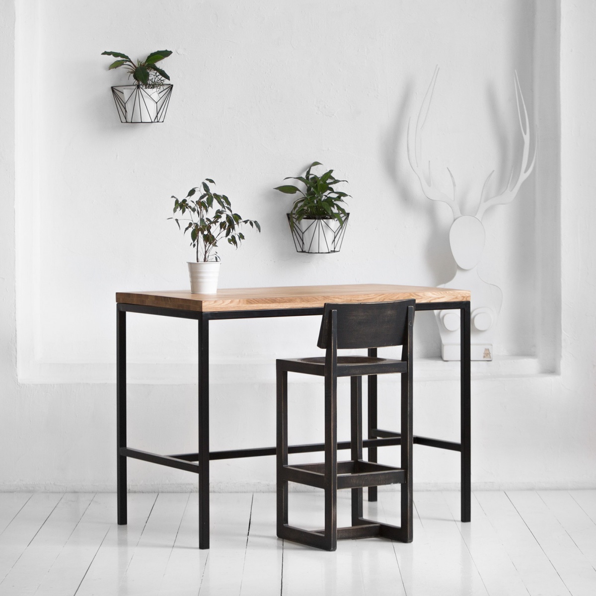 картинка стол барный <минимализм > дуб-натуральный от ARCHPOLE