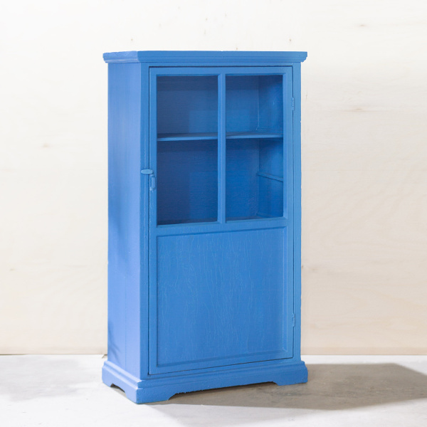 картинка В НАЛИЧИИ артефакт старинный сервант 750х410 h 1450 мм цвет - голубой арт.18686 от ARCHPOLE