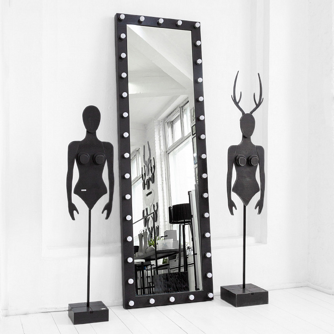 картинка зеркало <SUPERSTAR> 2850х900мм фанера-винтажный черный от ARCHPOLE