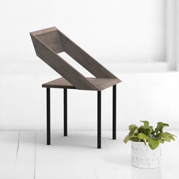 картинка Стул Чайка из дуба в сером цвете от ARCHPOLE
