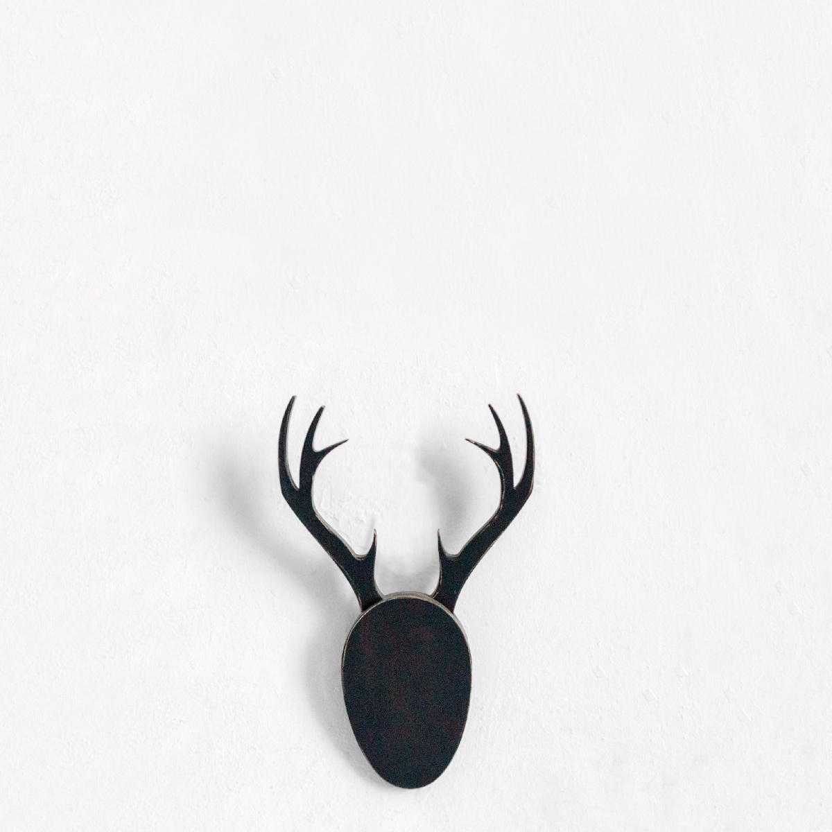 картинка настенные рога с головой №6 <дорогой олень> фанера - винтажный черный от ARCHPOLE