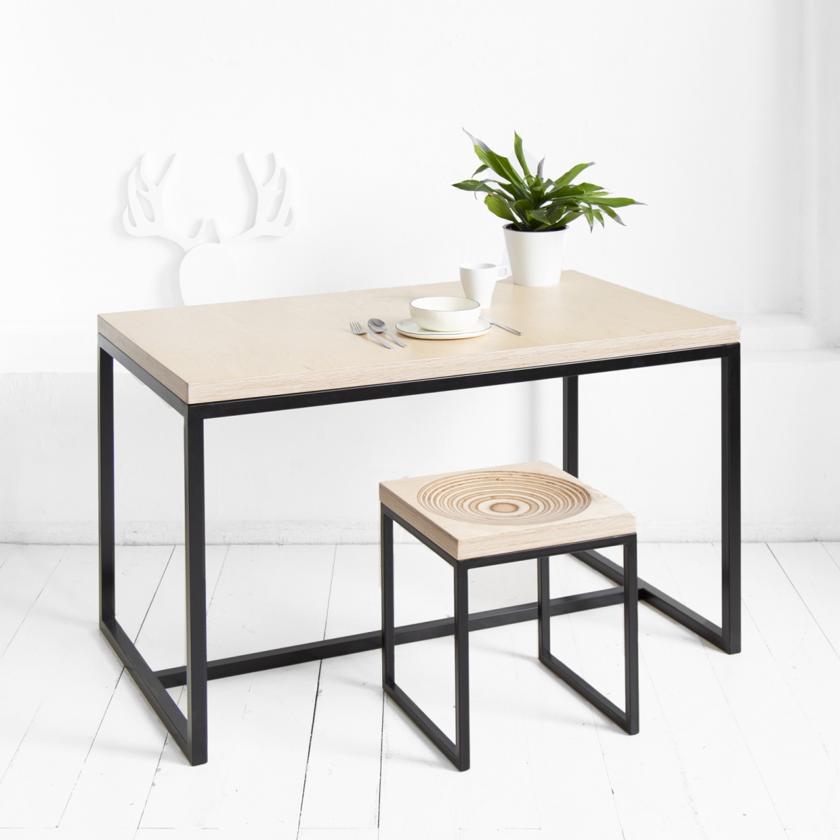 картинка стол обеденный <минимализм> фанера-натуральная от ARCHPOLE