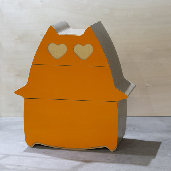 картинка В НАЛИЧИИ Комод-кот восстановленный <Обнимун>  в наличии оранжевый/натуральный от ARCHPOLE