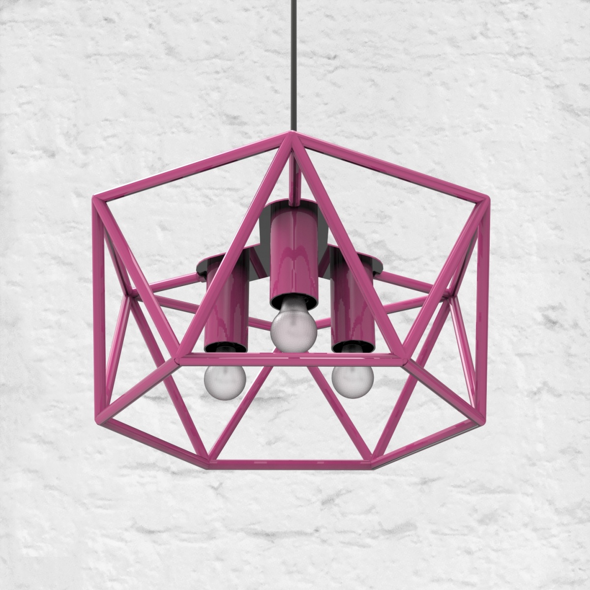 картинка Светильник потолочный <гексагон металл> розовый от ARCHPOLE