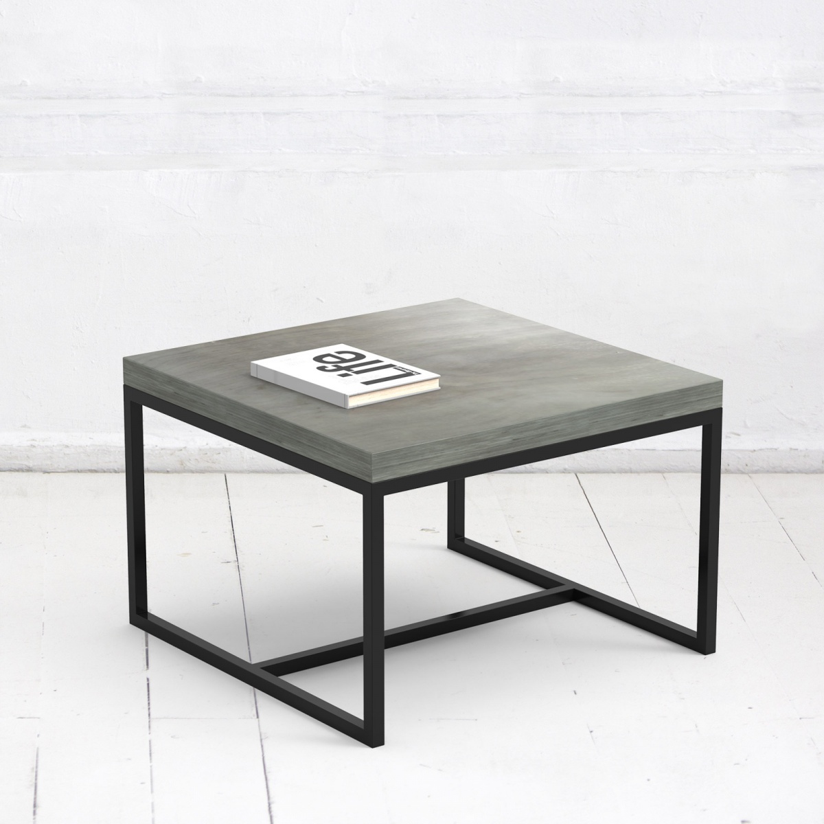 картинка стол журнальный <metalframe> фанера-винтажный серый от ARCHPOLE