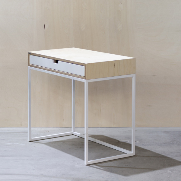 картинка В НАЛИЧИИ стол с ящиком ???х??? мм h 750 мм, каркасс - натуральный / металл белый, арт. 18577 от ARCHPOLE