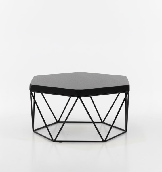 картинка В НАЛИЧИИ БУ журнальный стол Гексагон черный арт. 18780 от ARCHPOLE