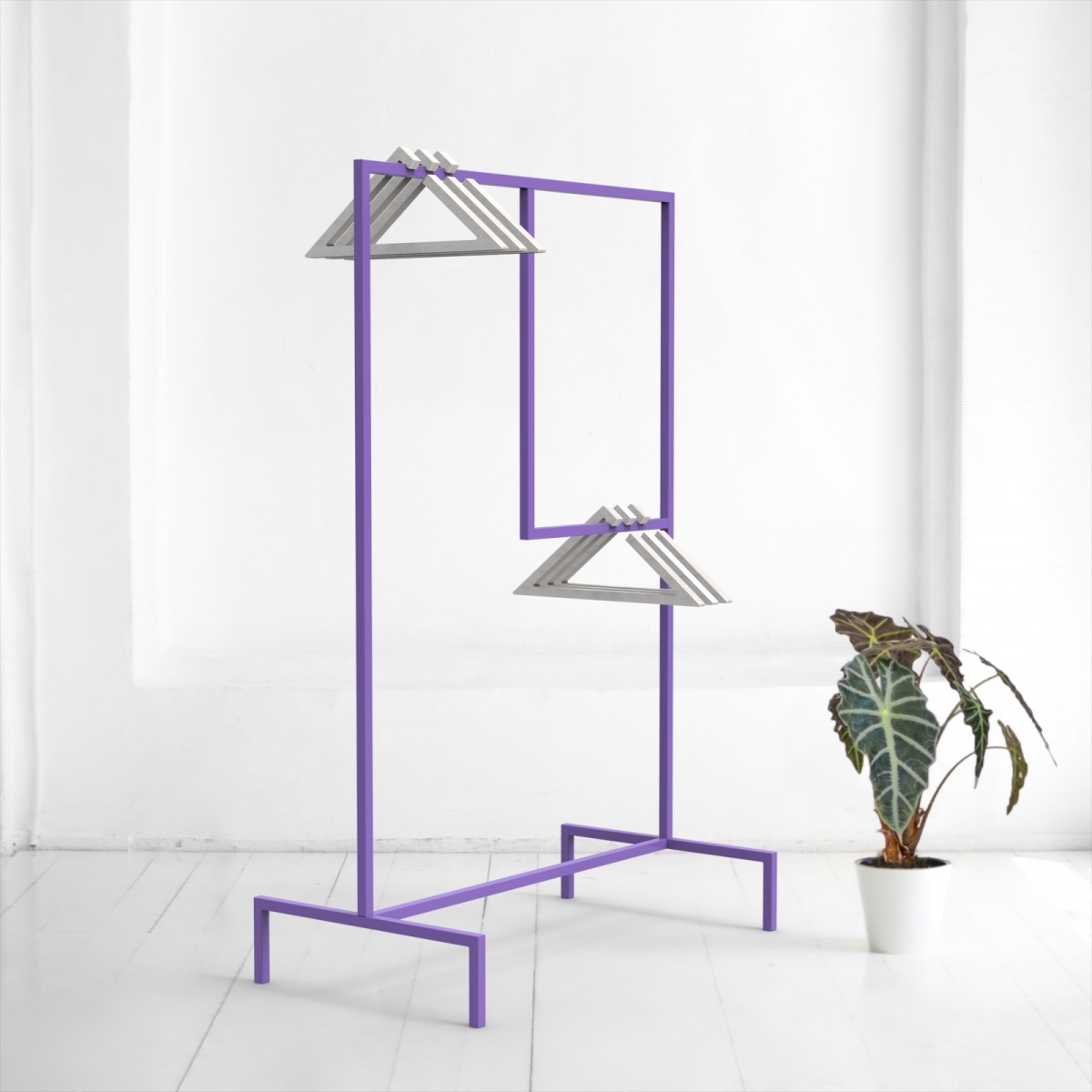 картинка Рейл для одежды <минимализм C> фиолетовый от ARCHPOLE