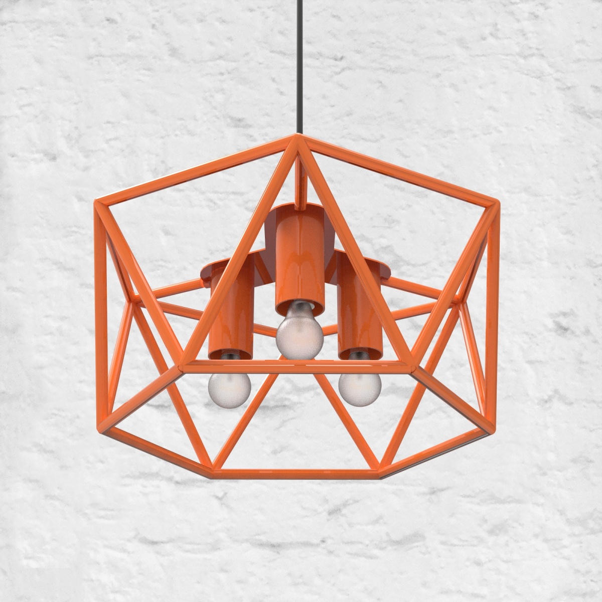 картинка Светильник потолочный <гексагон металл> оранжевый от ARCHPOLE