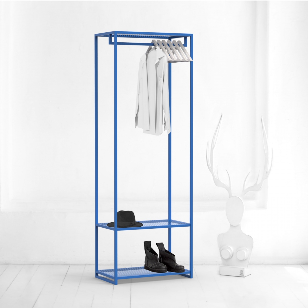 картинка гардеробный модуль <решето> синий от ARCHPOLE