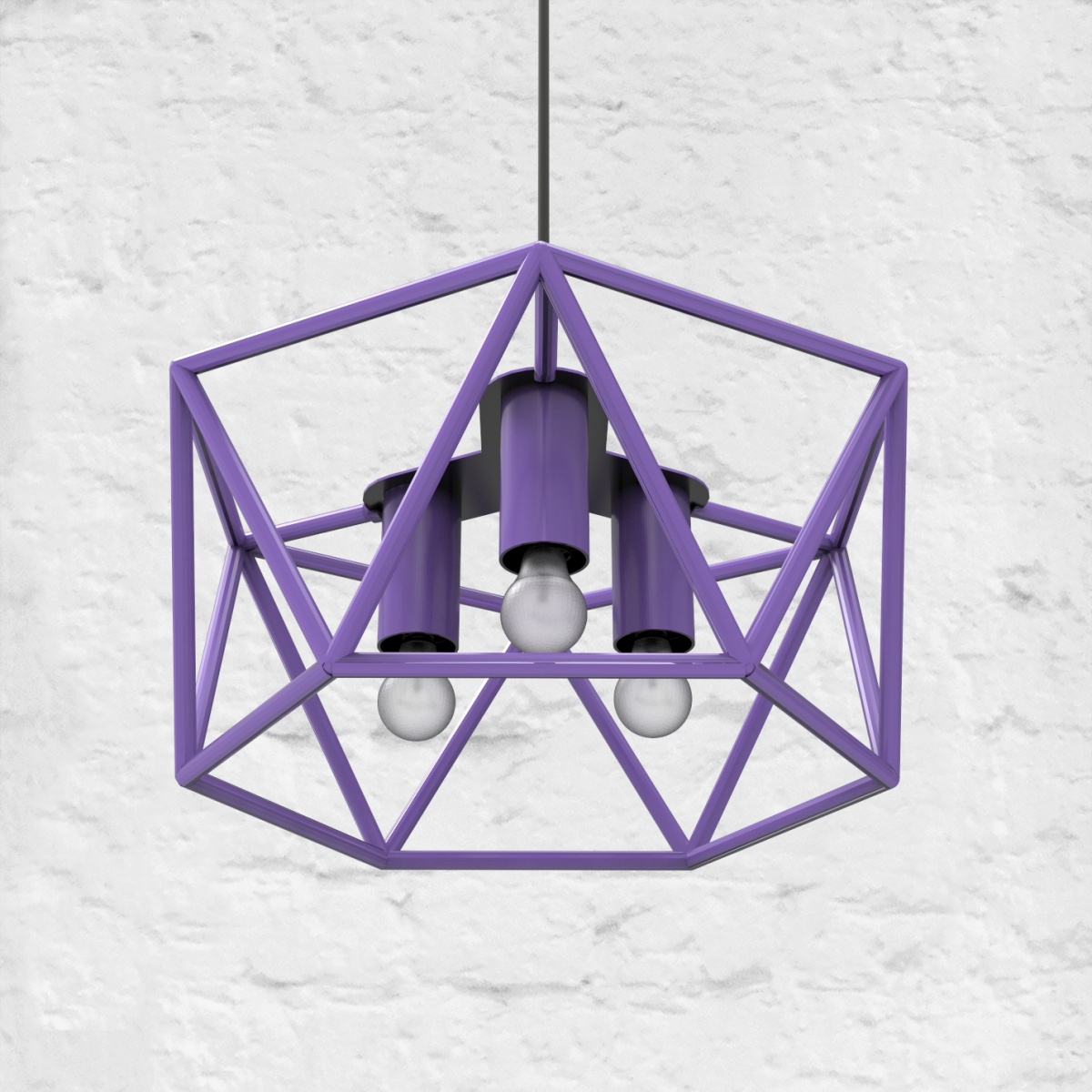 картинка Светильник потолочный <гексагон металл> фиолетовый от ARCHPOLE