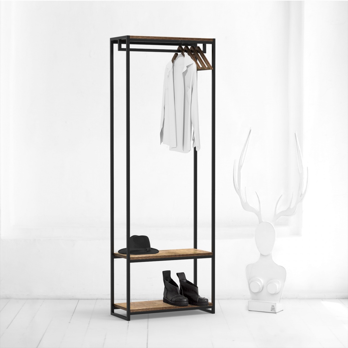 картинка гардеробный модуль <минимализм> фанера-жжение от ARCHPOLE
