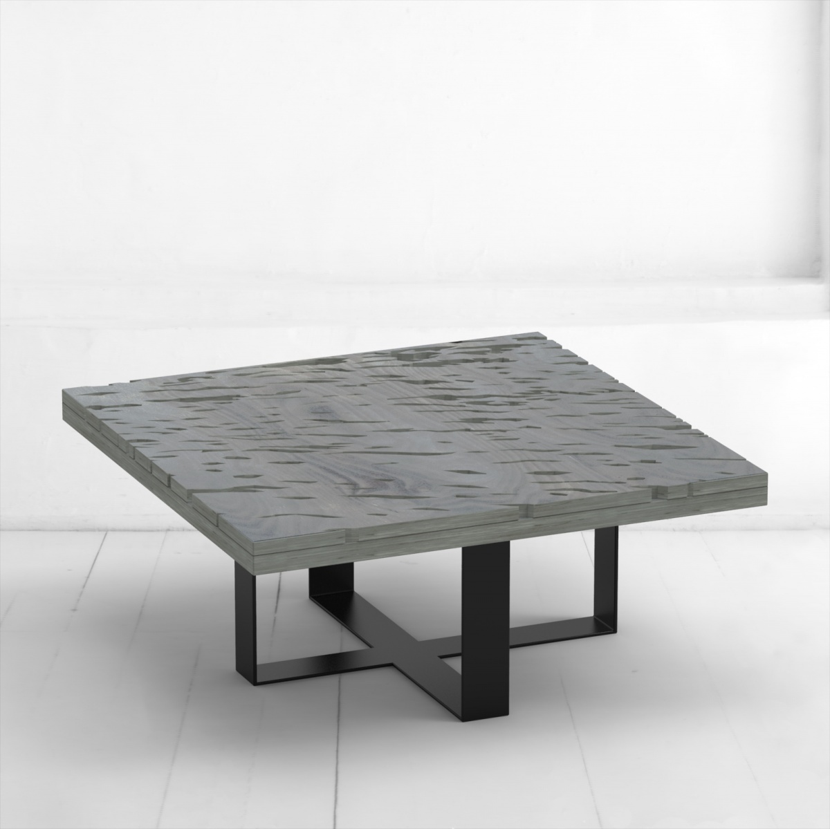 картинка стол журнальный <naturale crosstripe> фанера-винтажный серый от ARCHPOLE