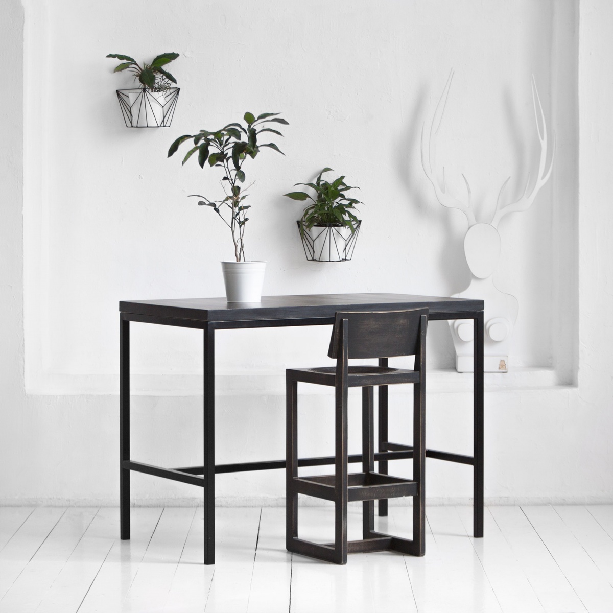 картинка стол барный <минимализм> фанера-винтажный черный от ARCHPOLE