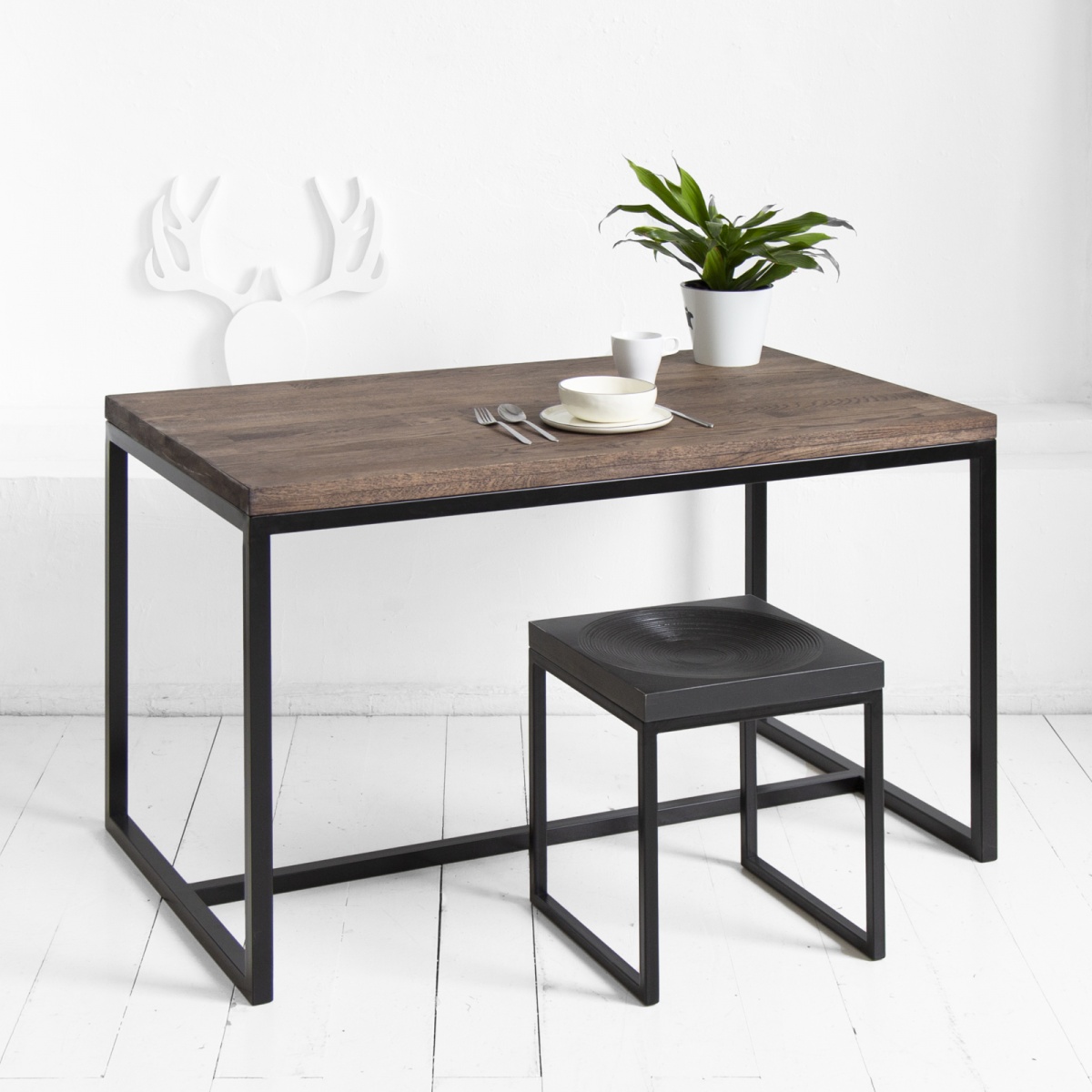 картинка стол обеденный <минимализм > дуб-темно-кори​чневый от ARCHPOLE