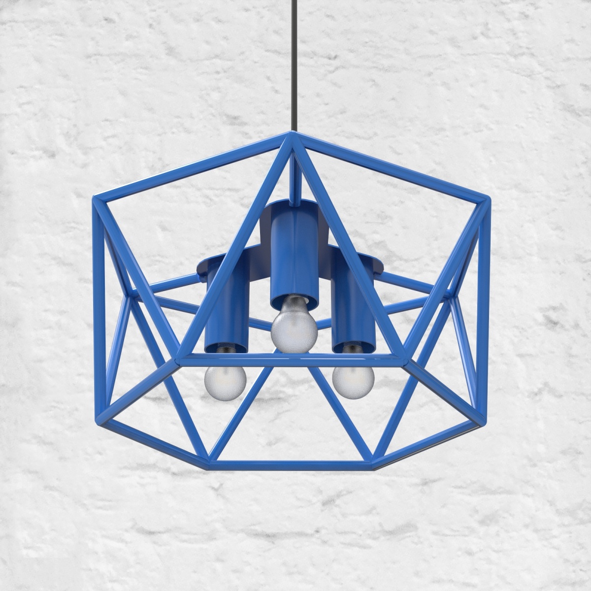 картинка Светильник потолочный <гексагон металл> синий от ARCHPOLE