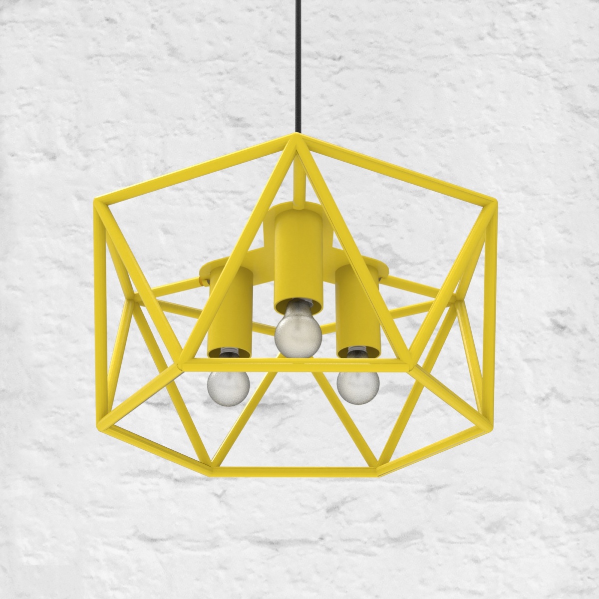 картинка Светильник потолочный <гексагон металл> желтый от ARCHPOLE