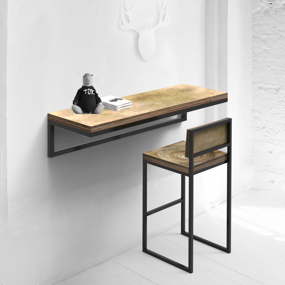 картинка стол-консоль барный <минимализм> фанера-жжение от ARCHPOLE