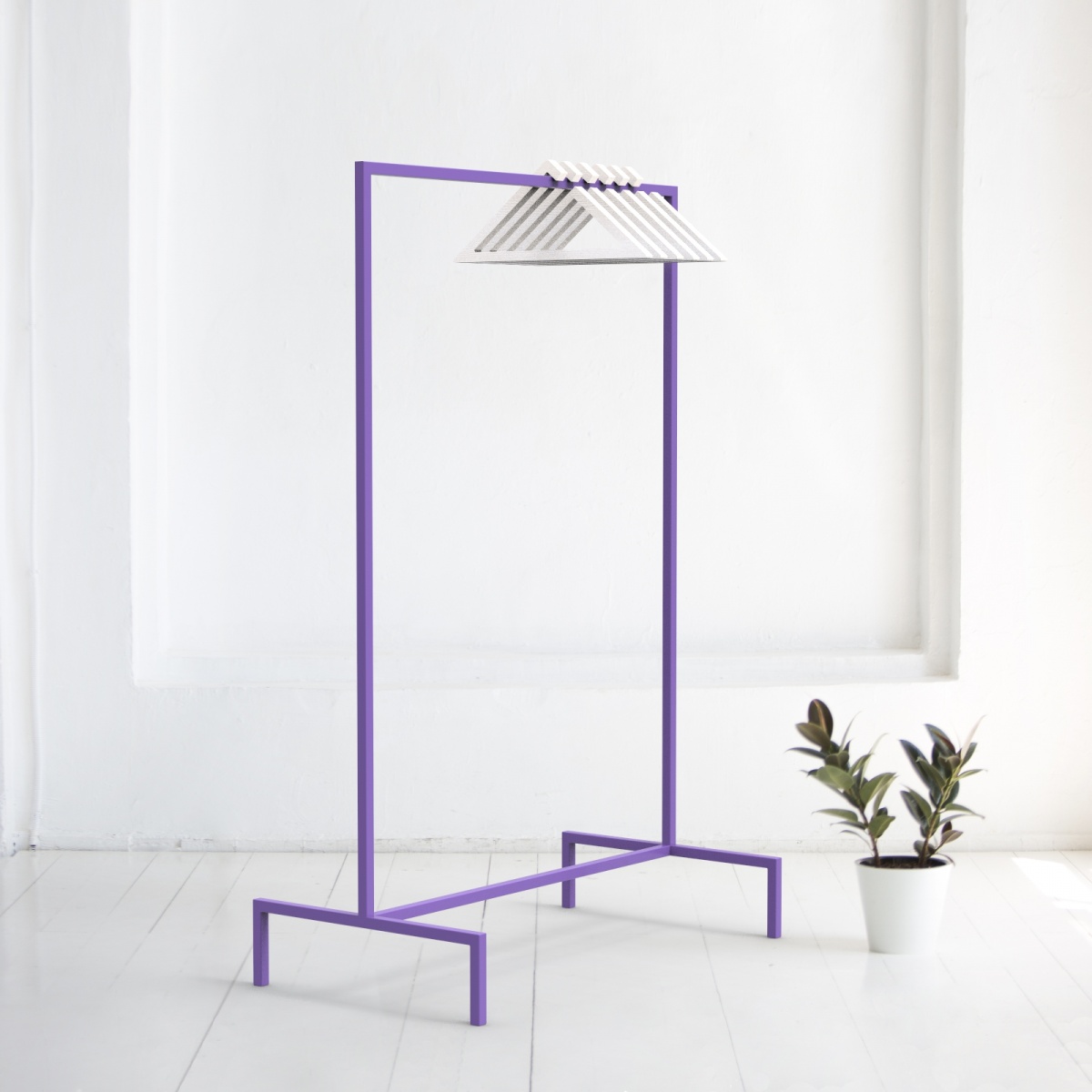картинка Вешалка напольная минимализм в фиолетовом цвете от ARCHPOLE