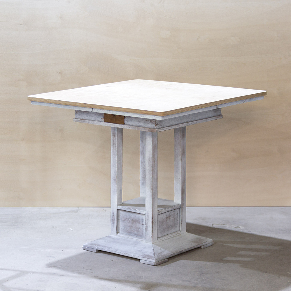 картинка АРТЕФАКТ старинный карточный стол диаметр 880x880 h 785 мм / столешница натуральная береза арт. 18596 от ARCHPOLE