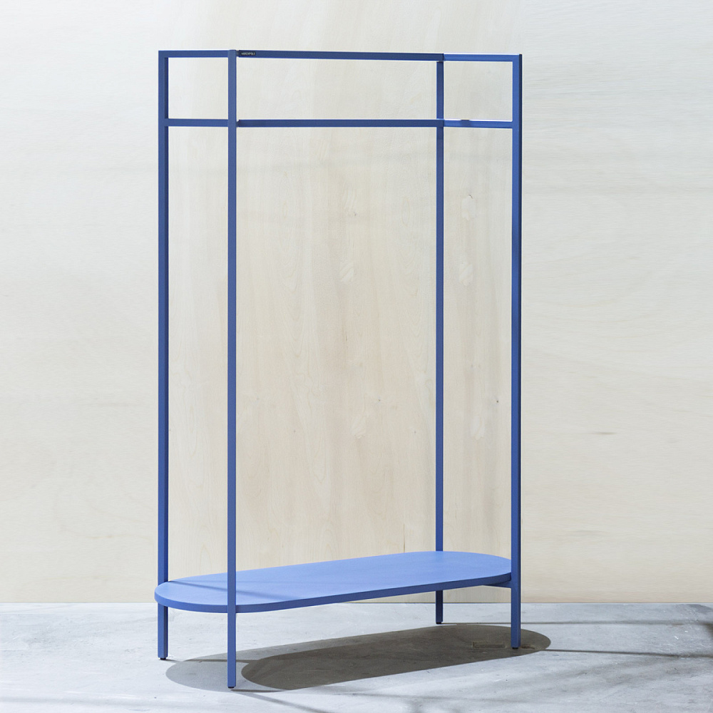 картинка В НАЛИЧИИ вешалка Овале  1000x390 h-1600 мм / цвет синий RAL 5023 , арт. 18588 от ARCHPOLE