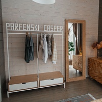 Рейл для одежды с ящиком <минимализм А> с надписью цвет на выбор от ARCHPOLE в Москве