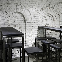 стол барный <минимализм > страя доска - серая от ARCHPOLE в Москве