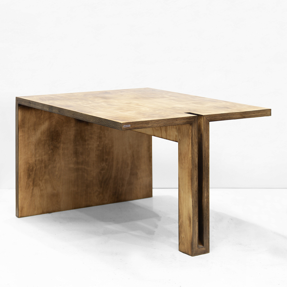 картинка В НАЛИЧИИ БУ стол Бандит 1200х1000 h 750 мм, фанера - жжение арт. 18761 от ARCHPOLE