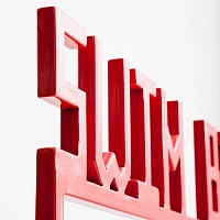 рейл <минимализм> с буквами на верху колличество букв красный от ARCHPOLE в Москве
