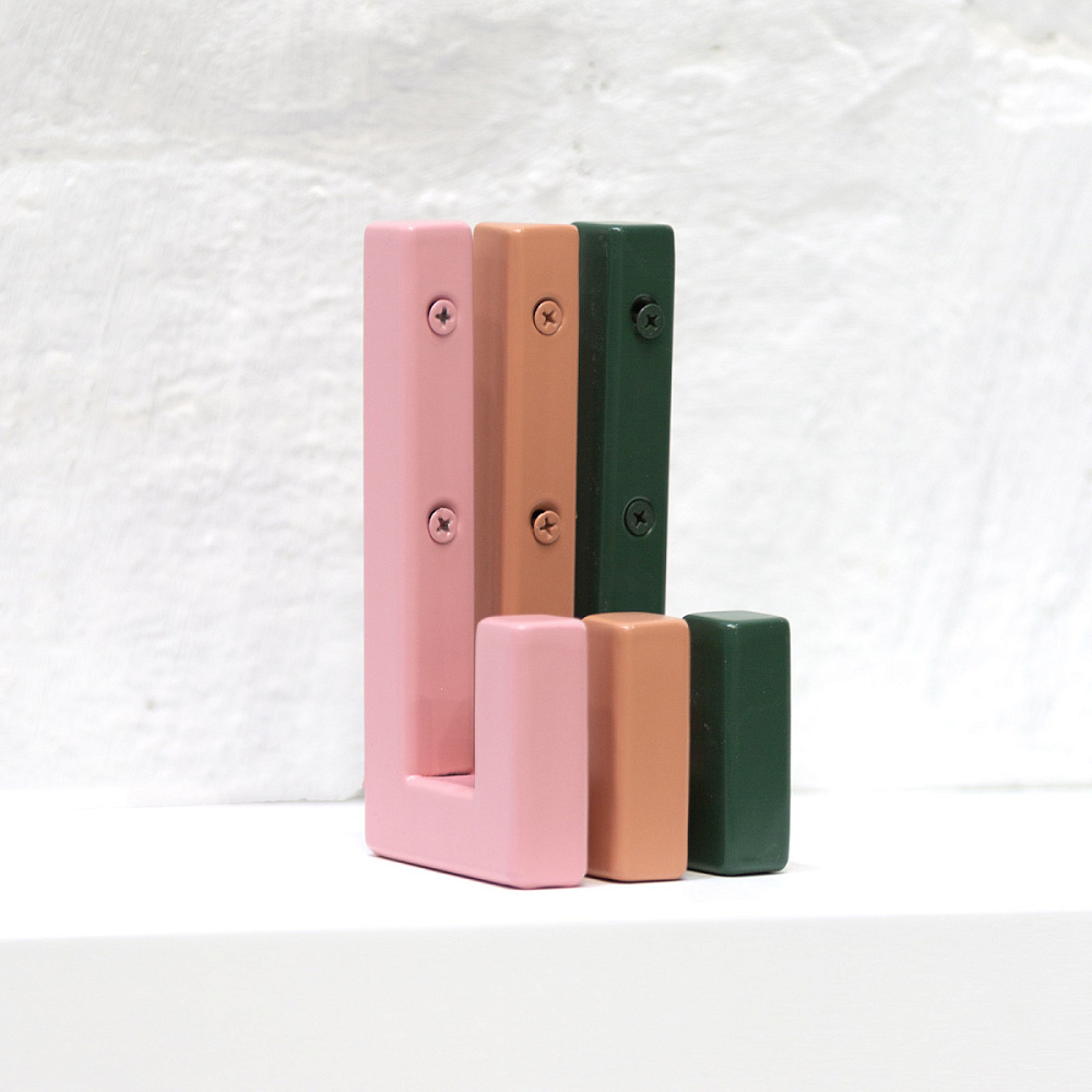 картинка В НАЛИЧИИ набор крючок Тетрис 1 розовый/теракотовый/хвойный можно по одному купитьарт. 18740 от ARCHPOLE