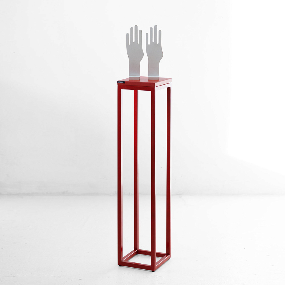 картинка тумба <Минимализм> 200x200 h 900мм красная RAL3020 id.18853 от ARCHPOLE