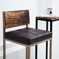 Барный стул Шоколад в натуральной коричневой коже от ARCHPOLE в Москве