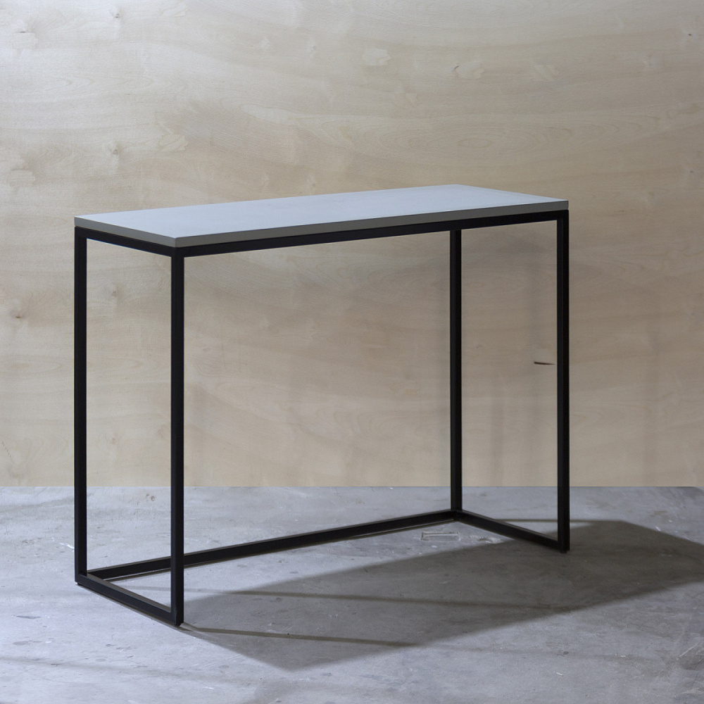 картинка В НАЛИЧИИ Консоль Стройняшка  ( 1000х400 h 750мм фанера винтажный серый, металл черный) арт. 18563 от ARCHPOLE